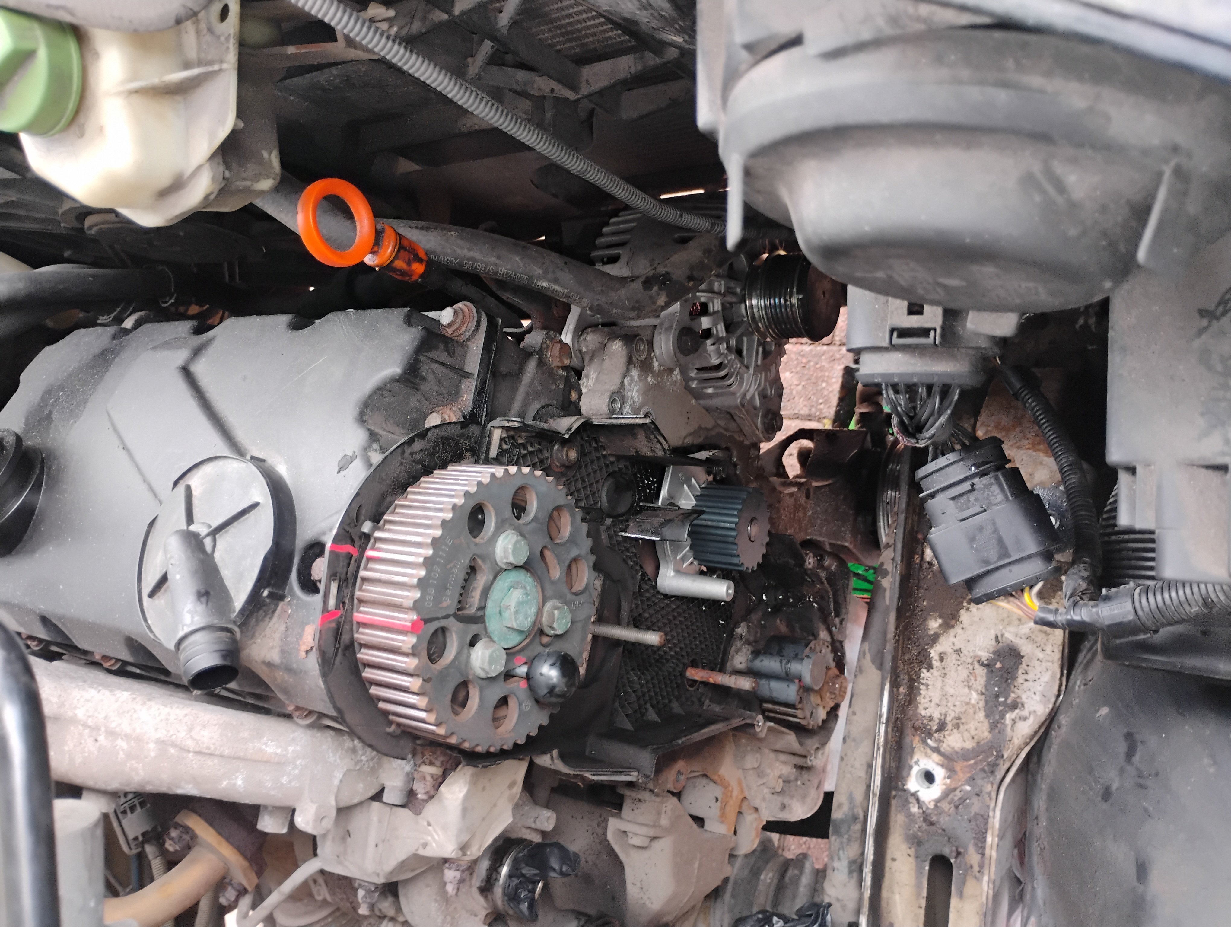 Timing belt work on a VW Transporter